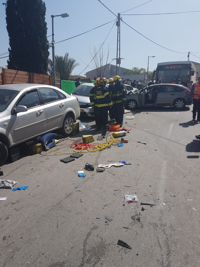 זירת התאונה בבית שמש. צילום: דוברות כב&quot;ה ירושלים