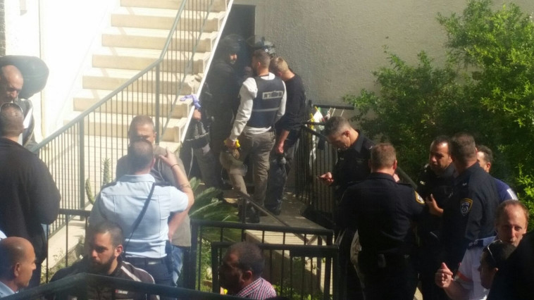  מקום ההתבצרות בחיפה. צילום: דוברות המשטרה