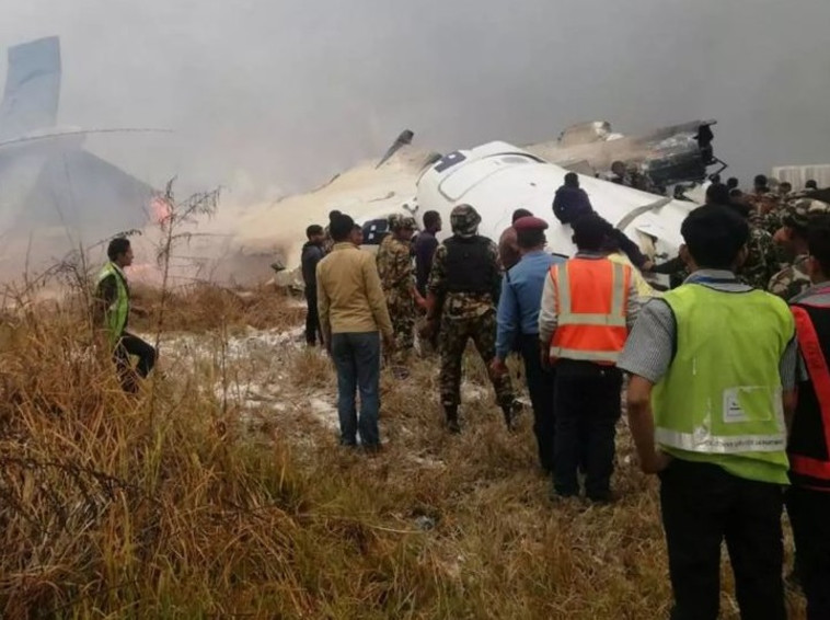 התרסקות המטוס. צילום: רשתות חברתיות