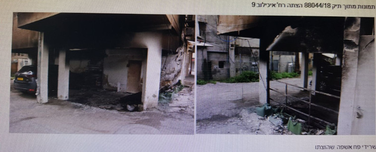 הצתות בפתח תקווה. צילום: דוברות המשטרה