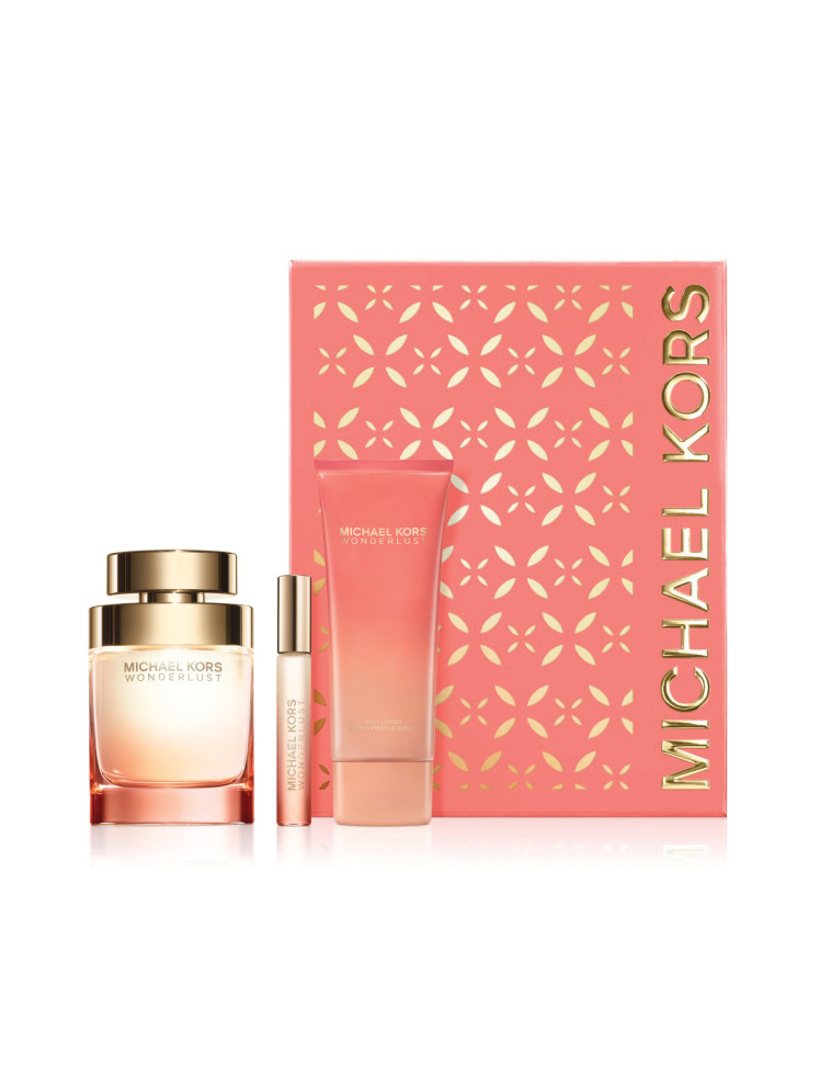מארז Wonderlust מבית מייקל קורס עם בושם, תחליב גוף ורולר בושם. צילום: יח&quot;צ