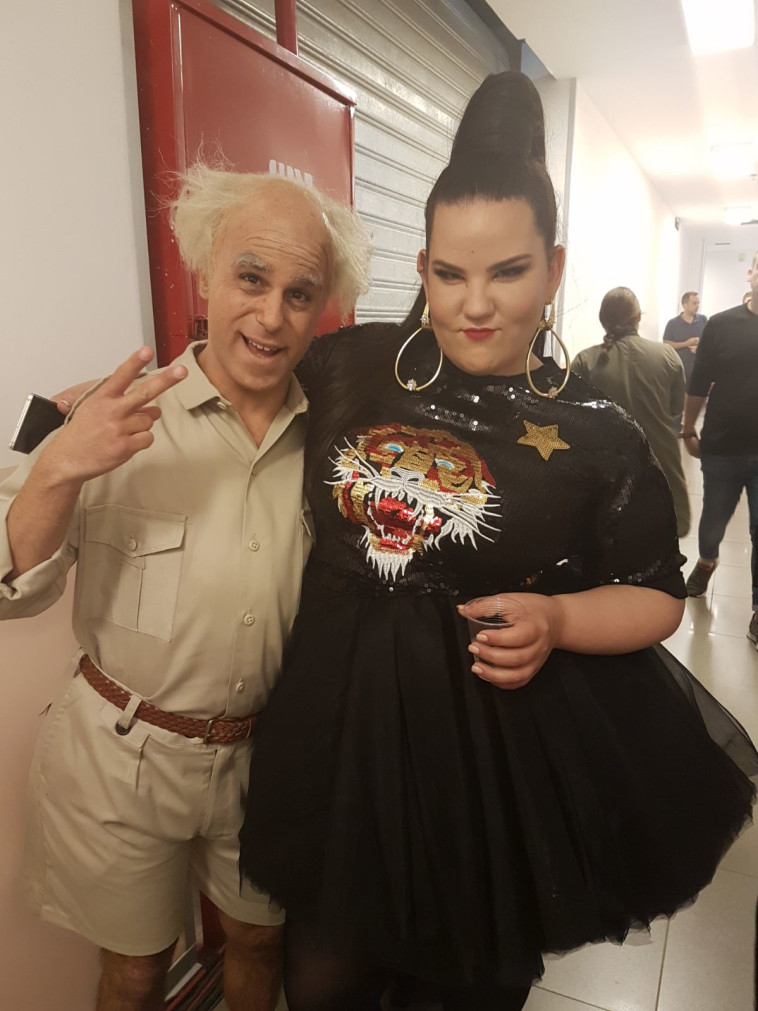 נטע ברזילי ו"בן גוריון" בגילומו של עידו מוסרי. יח"ץ נטע ברזילי ו"בן גוריון" בגילומו של עידו מוסרי. יח"ץ