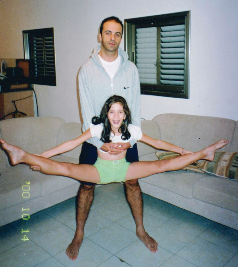 נטע ריבקין עם אביה ארקדי. צילום פרטי