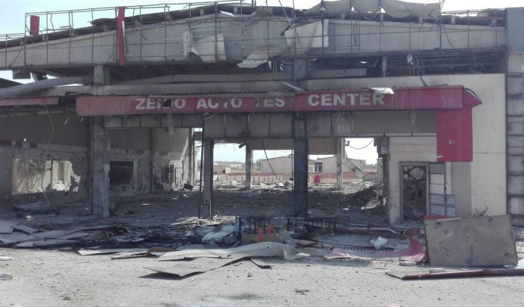 תמונות ראשונות של ההרס בתקיפה בסוריה. צילום: רשתות ערביות 