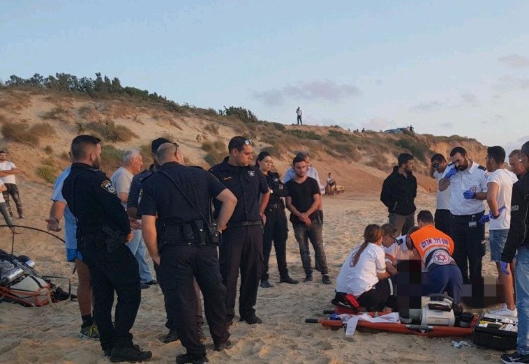 אתר ההתרסקות בחוף חופית. צילום: דוברות מד&quot;א