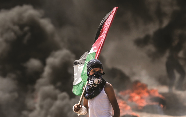 עימותים בגבול רצועת עזה. צילום: AFP עימותים בגבול רצועת עזה. צילום: AFP