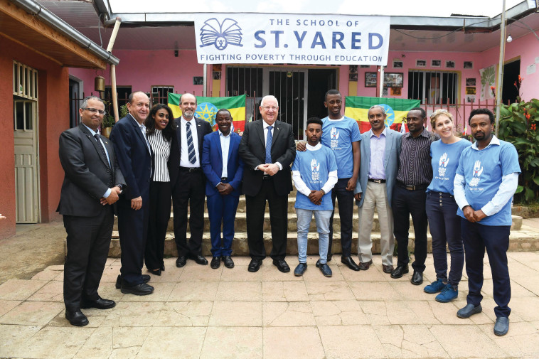 ריבלין בביקורו באתיופיה. צילום: מארק ניימן, לע&quot;מ