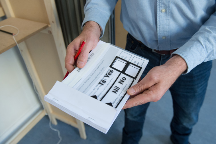 פתקי ההצבעה במשאל העם. צילום: AFP