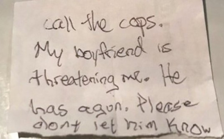  המכתב שהציל את חייה של רייקל. דרך דף הפייסבוק של משטרת מחוז וולוסיה