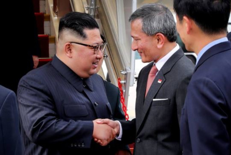 קים נוחת הבוקר בסינגפור לקראת הפסגה. צילום: טוויטר 