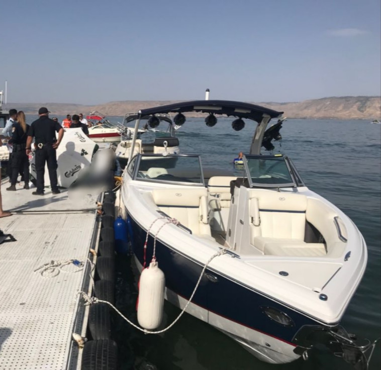התאונה בכנרת. צילום: דוברות המשטרה