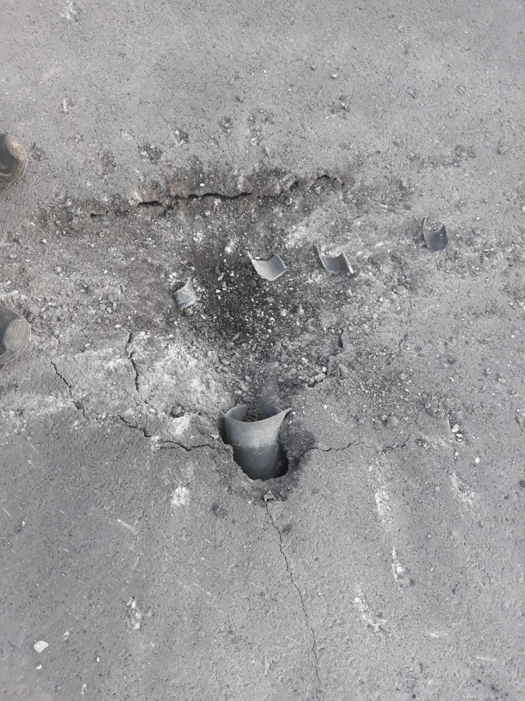 מודדים את המרחק בשניות. רקטה שנורתה מעזה, צילום: ביטחון אשכול