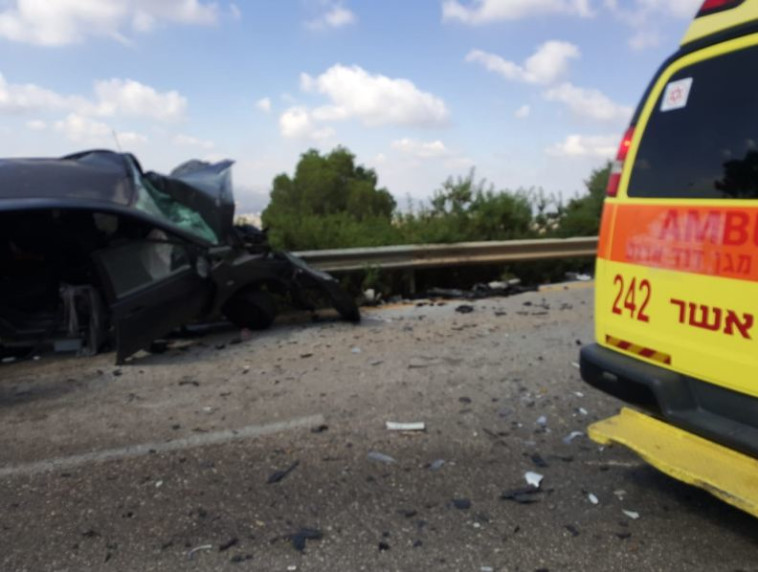 התאונה ליד יודפת. צילום: דוברות מד&quot;א