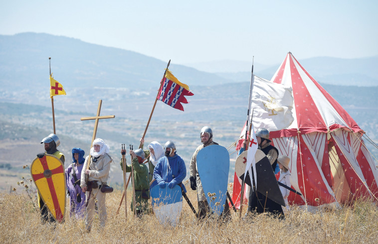 שחזור הקרב בקרני חיטין. צילום: מאיר וקנין