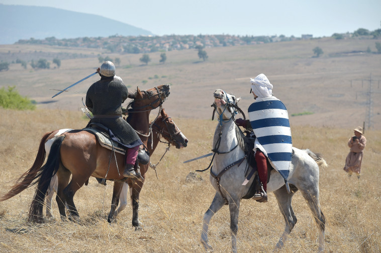 שחזור הקרב בקרני חיטין. צילום: מאיר וקנין