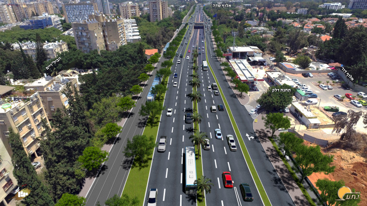 הדמיה הקו הסגול. צילום: נט&quot;ע