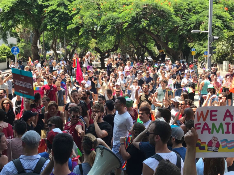 המחאה תגיע לשיא בערב. צילום: אבשלום ששוני