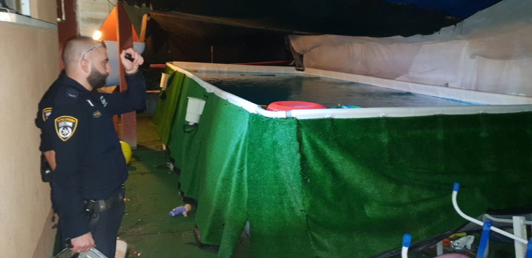 הבריכה בה טבע הפעוט. צילום: דוברות המשטרה