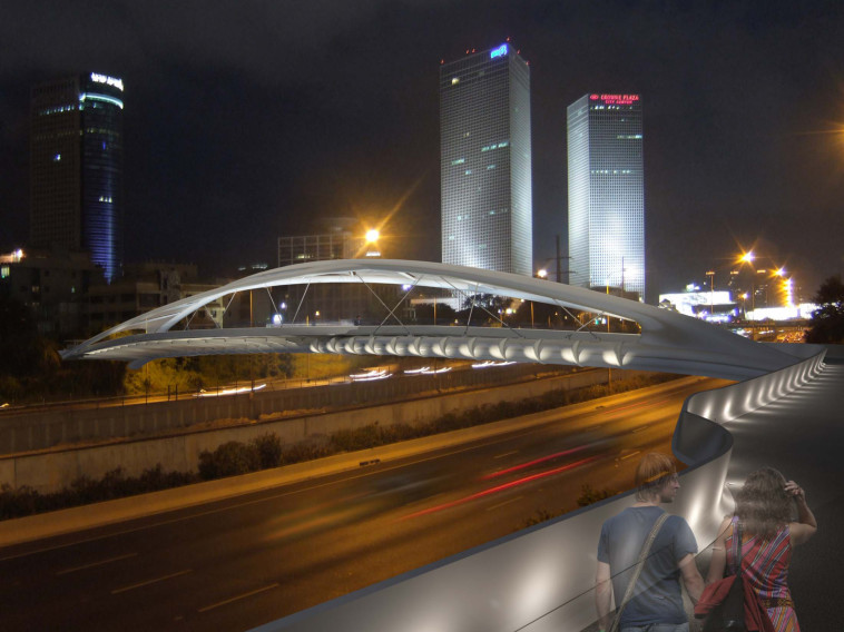 הדמיה, גשר יהודית. קרדיט: חן אדריכלים