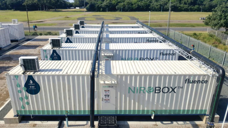 מתקן התפלה של פלואנס בדרום אפריקה. &quot;נשמח לעזור גם כאן, אבל לא קיבלנו פנייה מרשות המים&quot;