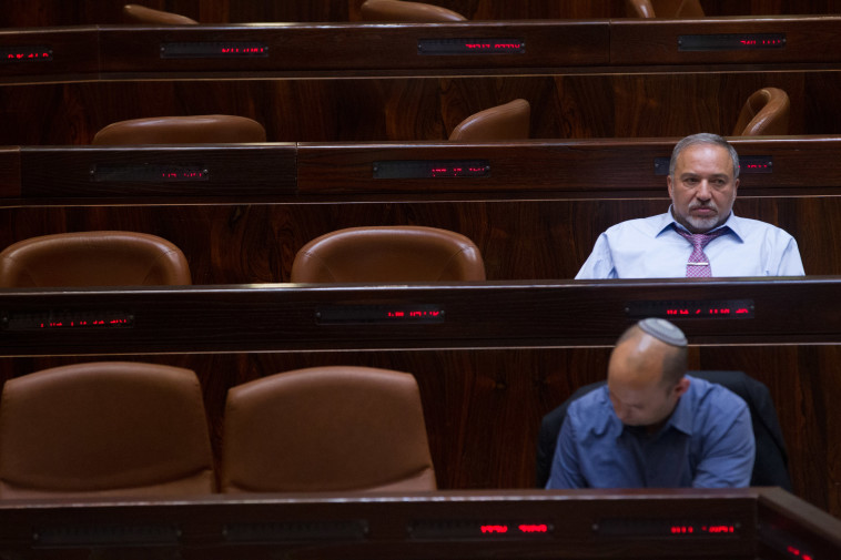 ליברמן ובנט. צילום: מרים אלסטר, פלאש 90