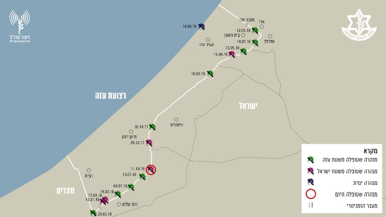 המנהרות שנוטרלו במהלך השנה האחרונה המנהרות שנוטרלו במהלך השנה האחרונה