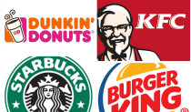 KFC, דאנקן דונאטס, סטארבקס, ברגר קינג 