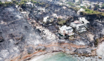 העיירה מאטי ביוון שנפגעה קשות בגל השריפות