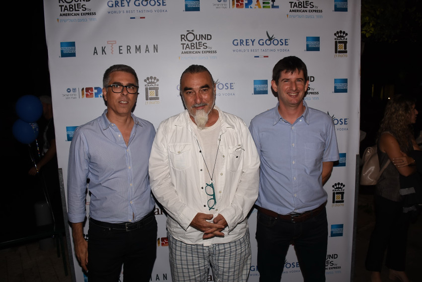 רון וכסלר, שאול בן אדרת ויוסי לובטון (צילום: אביב חופי)