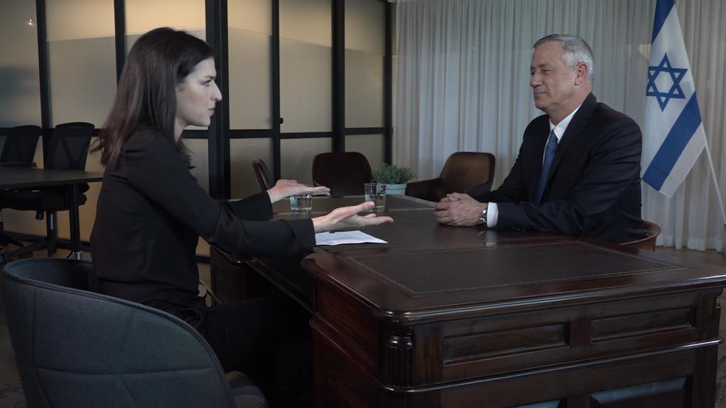 הראיון של גנץ בכאן 11. צילום מסך