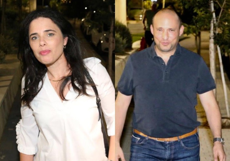 שקד ובנט לפני פגישתם. צילום: אבשלום ששוני