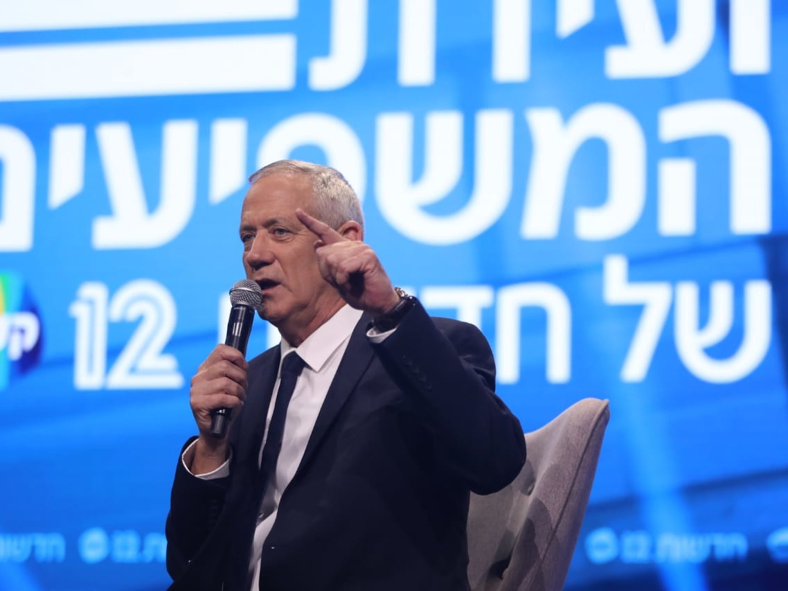 גנץ. צילום: אבשלום ששוני וגדעון מרקוביץ' עבור חדשות 12