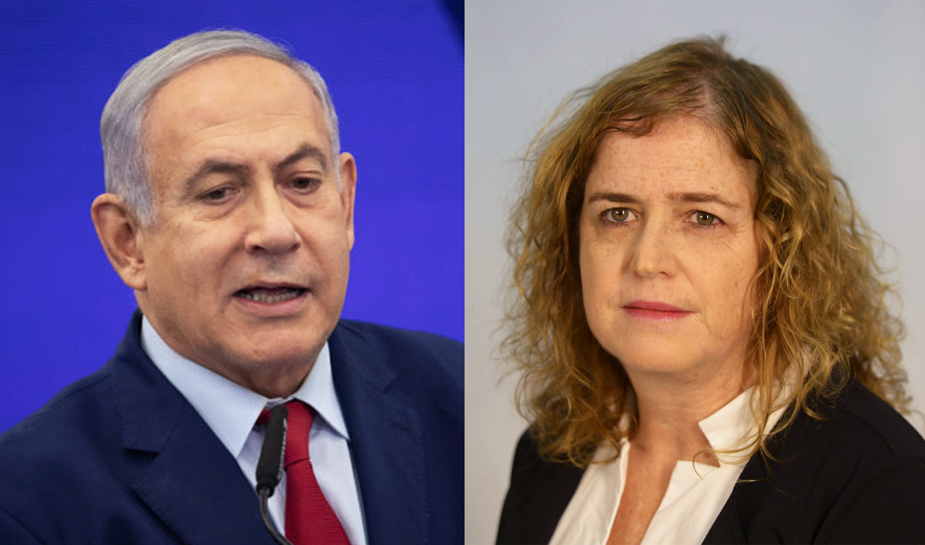ליאת בן ארי, בנימין נתניהו. צילום: הדס פרוש, פלאש 90, דוברות משרד המשפטים