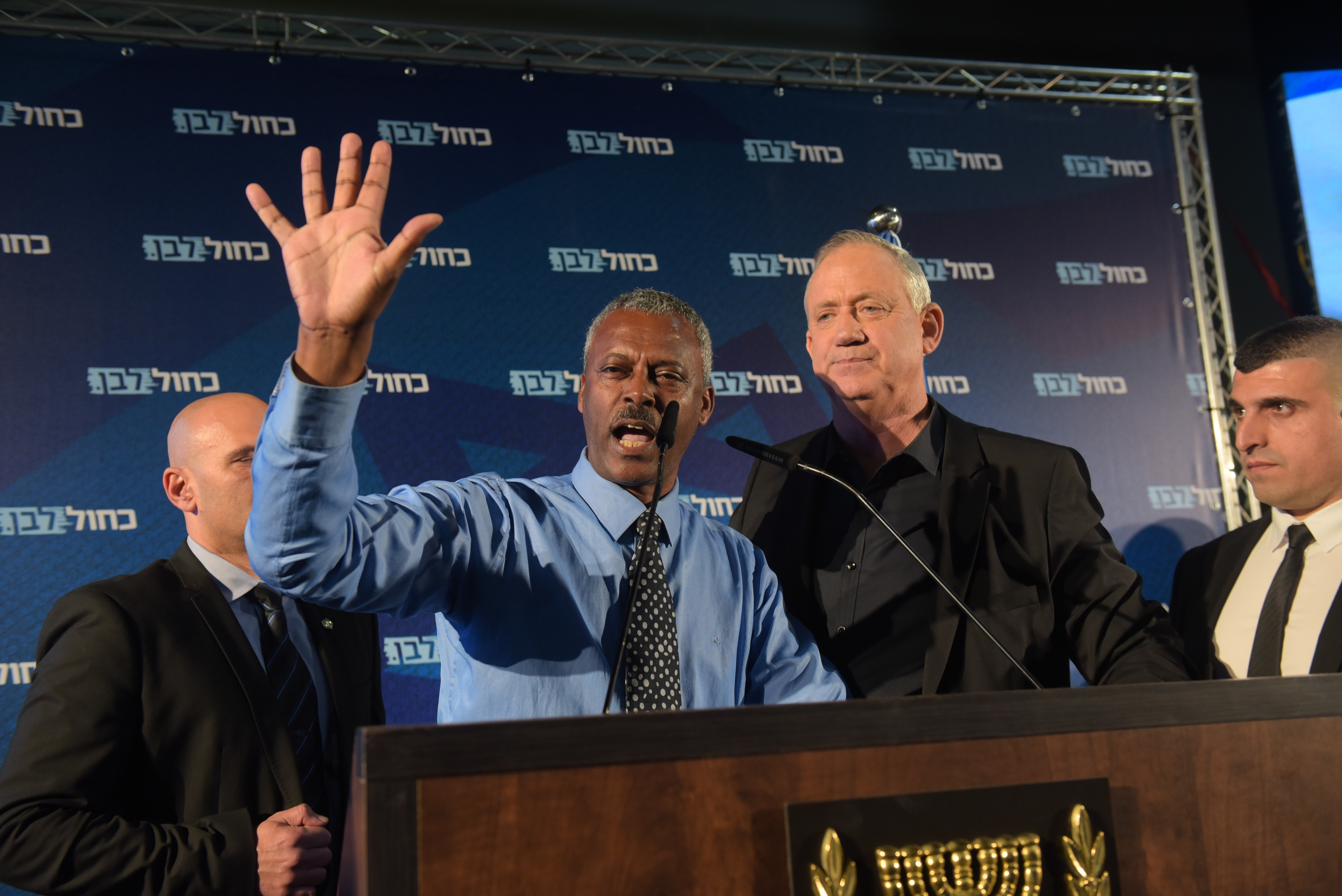 בני גנץ וסולומון מלקו. צילום: אבשלום ששוני