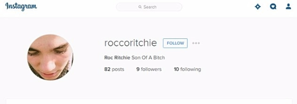 מזויף? הסטטוס של רוקו ריצ'י (אינסטגרם)