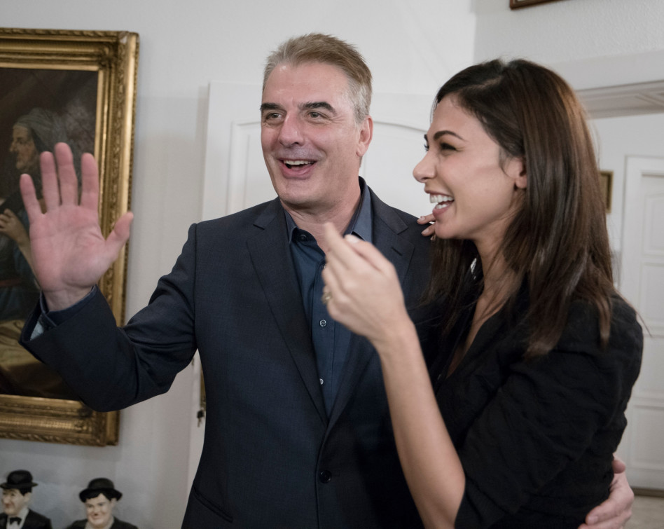 רואים, הם מכירים מזמן! כריס נות' עם מורן אטיאס ביום הולדתה (צילום: דורון ריטר)