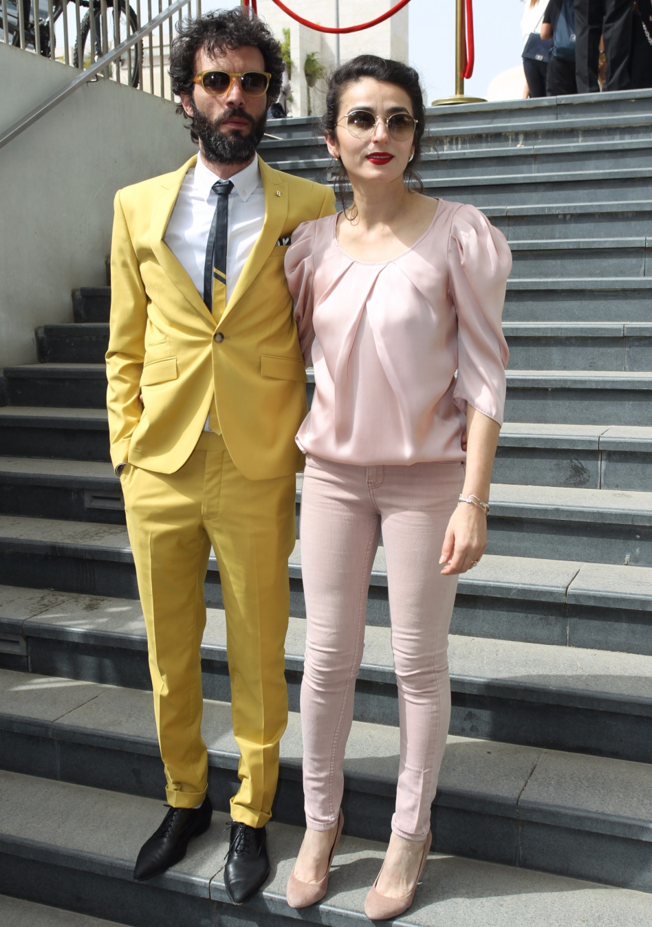 בצבעים. ליאת אשורי עם בעלה אסי נקדאי