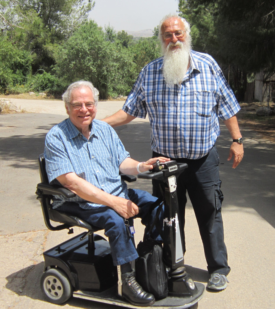 יצחק פרלמן ונתן איתן (צילום: נאות קדומים)