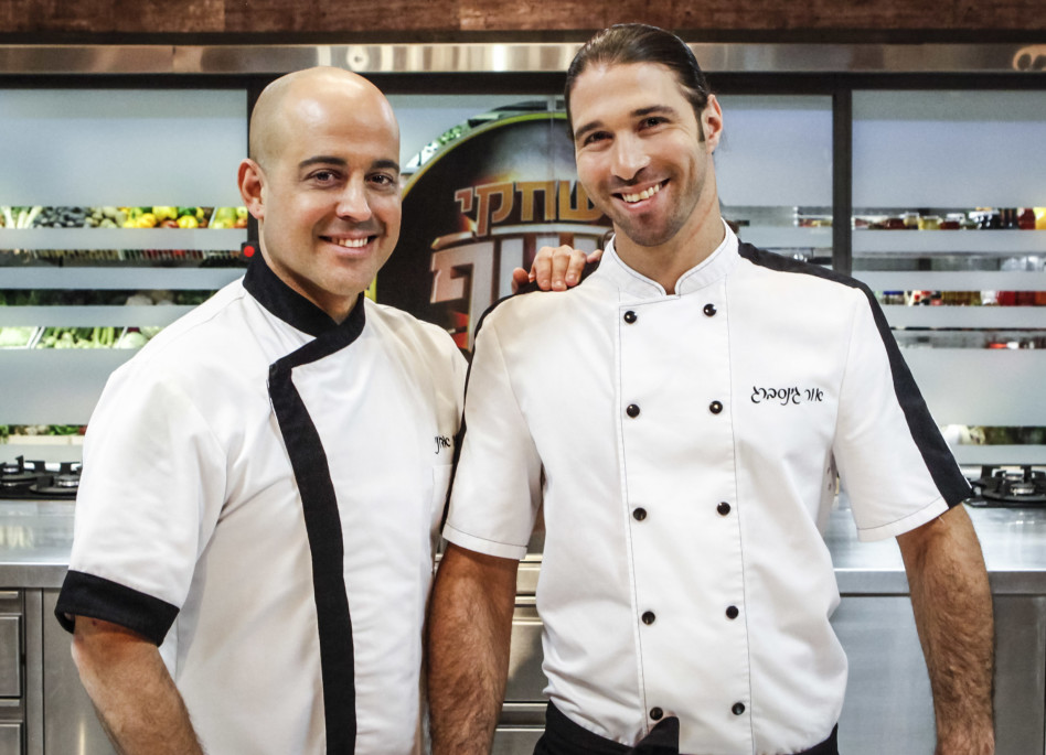 אור גינסברג עם השף מאיר אדוני מנצחים! (צילום: טל גבעוני)