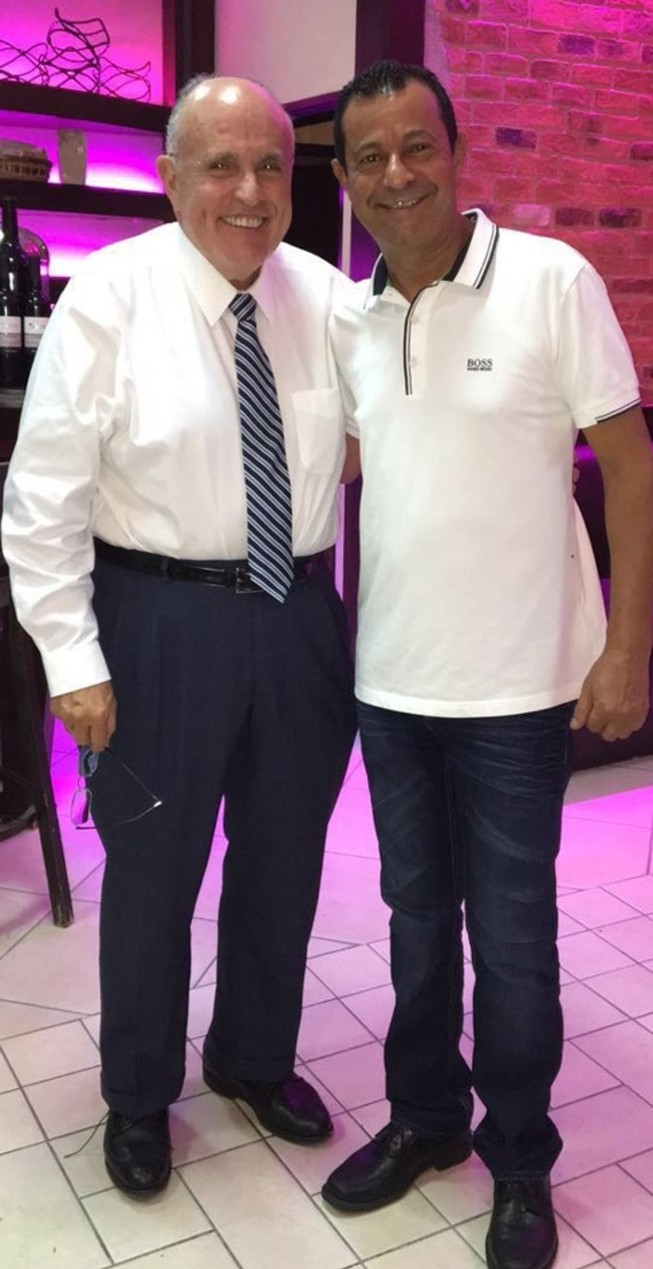 רודולוף ג'יליאני ויואב אדווארד (צילום: ירון חדיד)