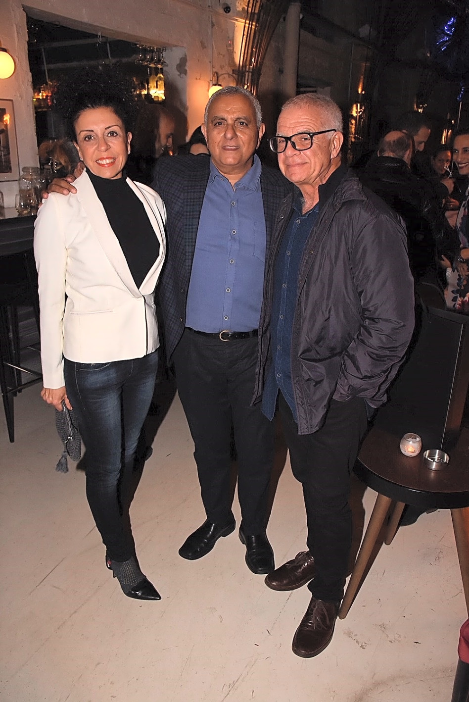 משה קסטיאל, צבי ימיני ורותי קסטיאל (צילום: אביב חופי)