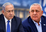 איזנקוט ונתניהו, עימות טלוויזיוני (צילום: פלאש 90,אבשלום ששוני ופלאש 90,בינה מלאכותית)