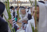 תפילת חג הסוכות בכותל המערבי (צילום: הלל מאיר/TPS)