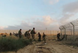 מחבלים במתקפה על כרם שלום (צילום: מסך)