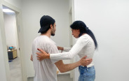 עינב צנגאוקר נפגשת עם מתן צנגאוקר (צילום: שימוש לפי סעיף 27א')