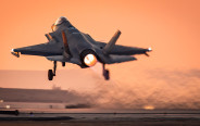 מטוס קרב של חיל האוויר ממריא במסגרת תרגיל "ורד הגליל" (צילום: דובר צה"ל)