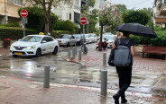 הגשם הראשון בתל אביב (צילום: אבשלום ששוני)
