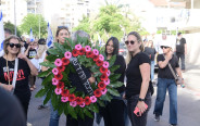 הצעדה בבית העלמין למען החטופים וחנן יבלונקה ז"ל (צילום: אבשלום ששוני)