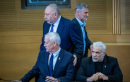 יאיר לפיד, בני גנץ, יאיר גולן, אביגדור ליברמן (צילום: יונתן זינדל, פלאש 90)