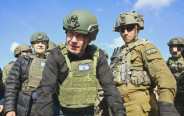 בנימין נתניהו ברצועת עזה (צילום: חיים צח, לע"מ)